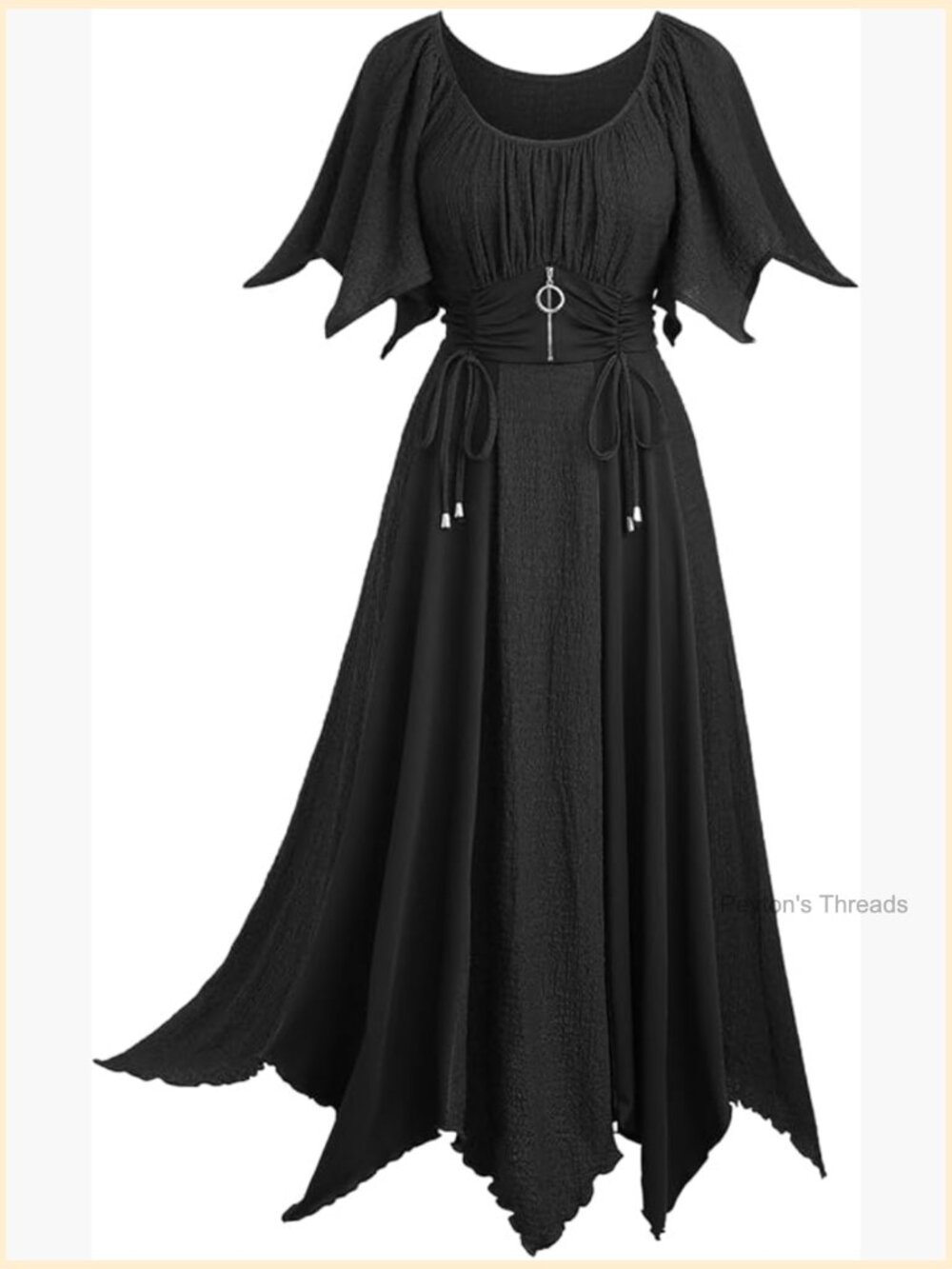 Plus Size Medieval Renaissance Costume Dress Color Block Bell Sleeve